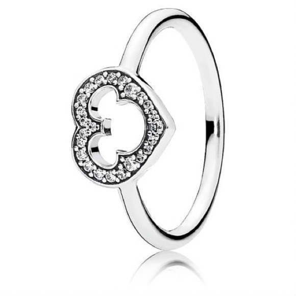 Disney Mickey silhouette ring 190957CZ-56 - Picture 1 of 3
